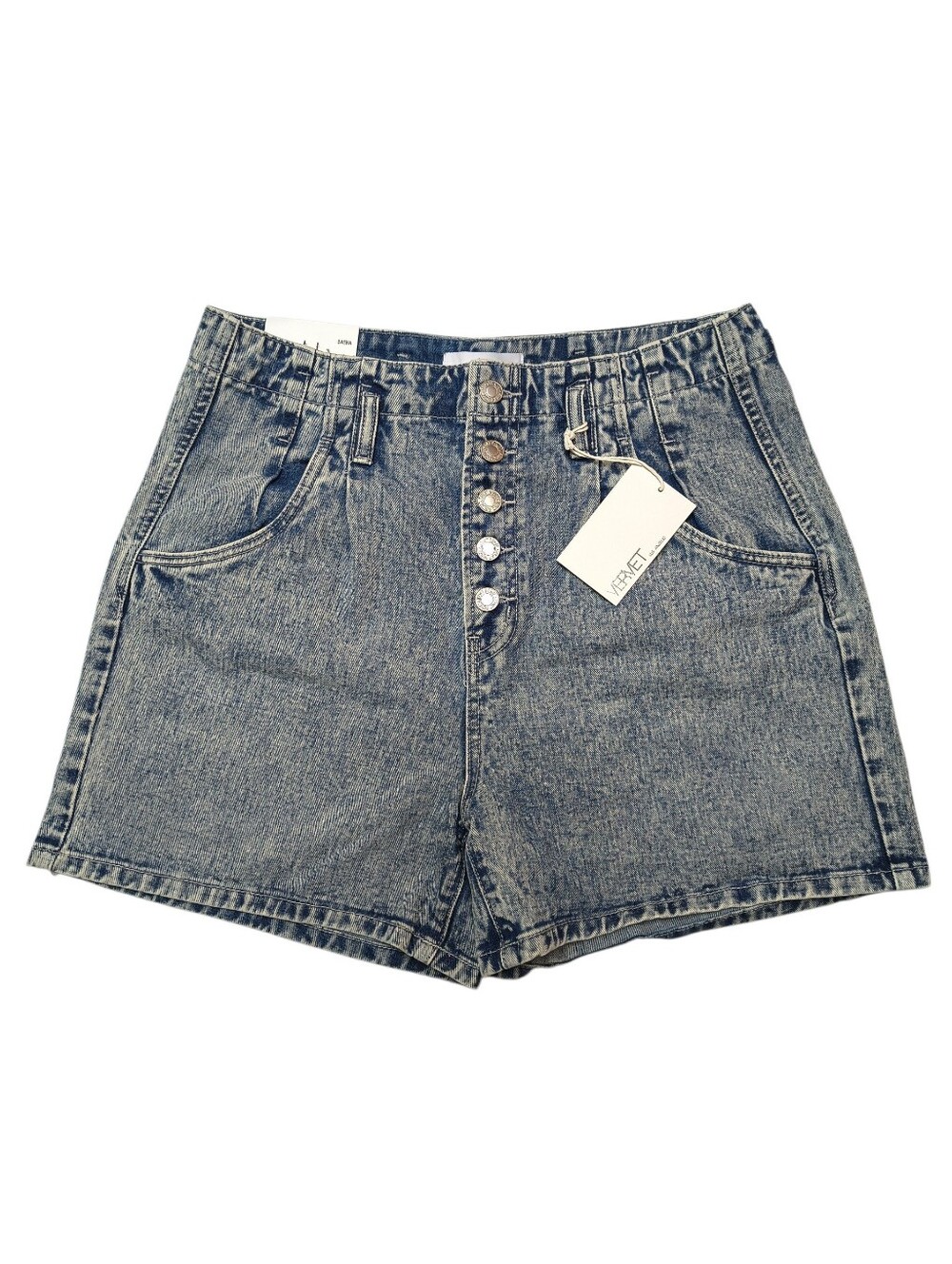 NWT Vervet "Sasha" Button Fly Denim Shorts Size L